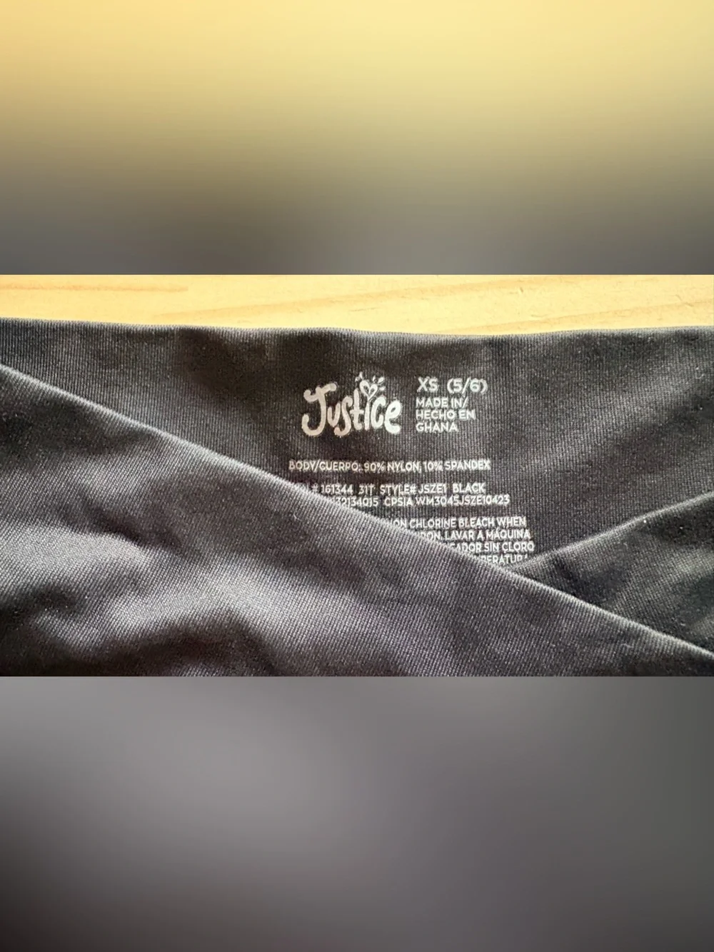Justice Black Logo Dance Shorts